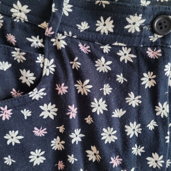 Koret Petites Navy Floral Pant Suit size 8 Petite - Picture 5 of 10